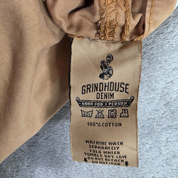 Mens Grindhouse Denim Co. Khaki Cargo Pants 100% Cotton Lightweight Size 42x32 - Picture 4 of 10